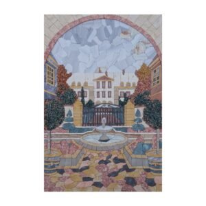 Classical Courtyard Fountain Marble Stone Mosaic Art