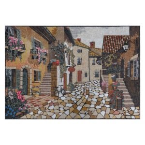 Classical Nighborhood Street Marble Stone Mosaic Art