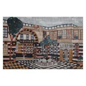 Damascene Fantastic Hypostyle Marble Stone Mosaic Art