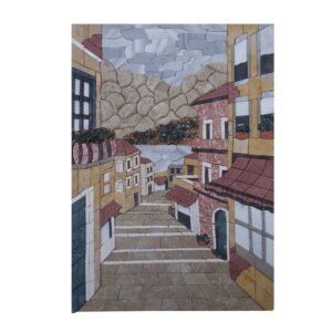 Down The Steps Marble Stone Mosaic Art