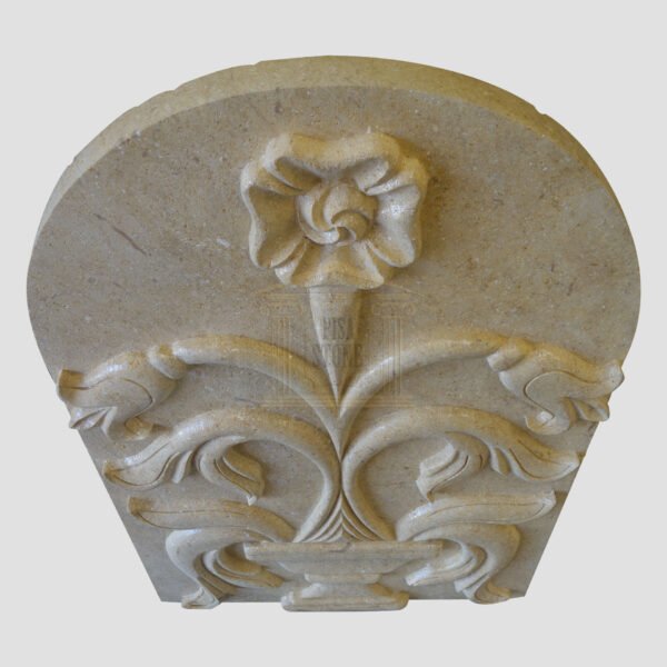Master hand-engraved limestone wall panel
