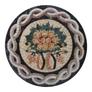 Circular Tree Of Life (White) Marble Stone Mosaic Art