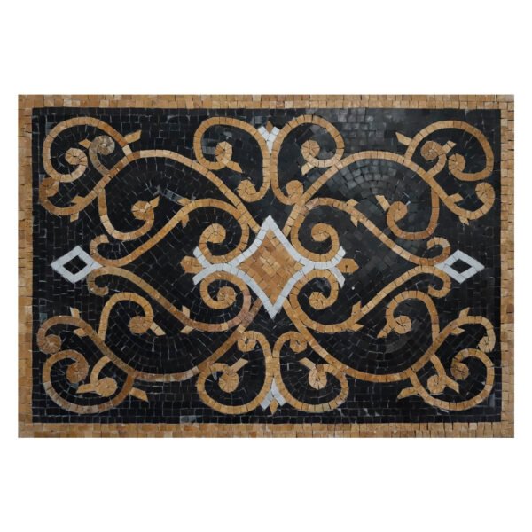 Glazed Polished Square Damsk Marble Stone Mosaic Art