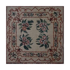 Glazed Polished Square Floral Marble Stone Mosaic Art
