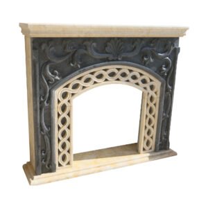 Black Basalt and Light Yellow Fireplace