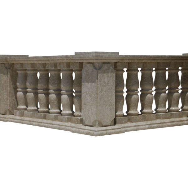Glazed polished Crema Marfil LimeStone Balustrade Sills