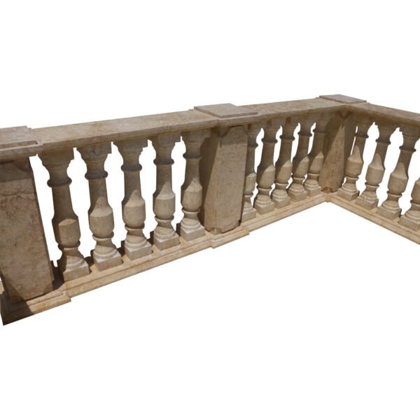 Glazed polished Dark Yellow LimeStone Balustrade Sills
