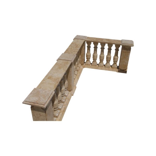 Glazed polished Dark Yellow LimeStone Balustrade Sills