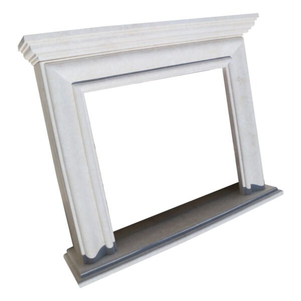 Glazed polished White Fireplace