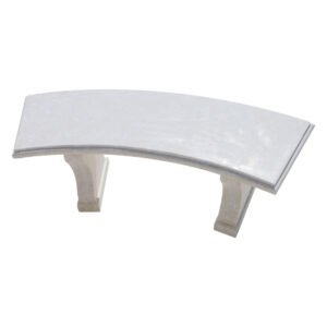 Glazed polished White Limestone Curved Bench