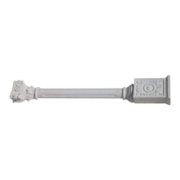 Glazed polished White Limestone Half Column