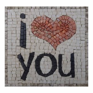 I Love You Marble Stone Mosaic Art