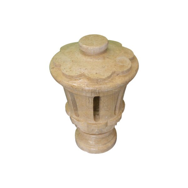 Matt Light Yellow Limestone Small Lantern