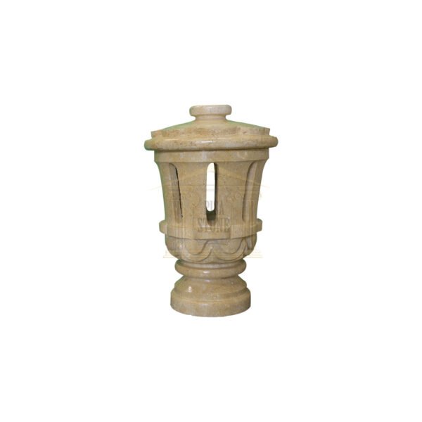 Matt Light Yellow Limestone Small Lantern