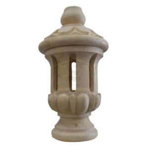 Matt Light Yellow Limestone Medium blind lantern