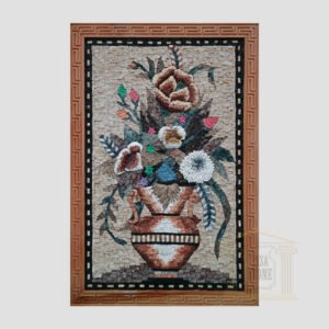 Volute Krater Summer Flowers Marble Stone Mosaic Art