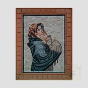 Virgin Mary and Jesus Marble Stone Mosaic Art