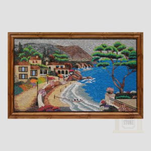 The Beach Marble Stone Mosaic Art