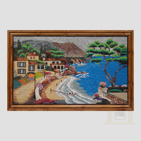 The Beach Marble Stone Mosaic Art