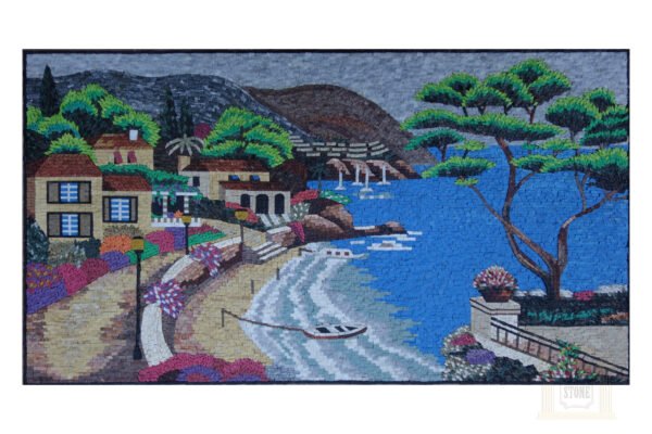 The Beach Marble Stone Mosaic Art