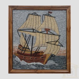 Sailing to Nowhere Marble Stone Mosaic Art
