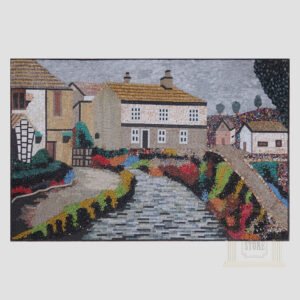 The village Marble Stone Mosaic Art
