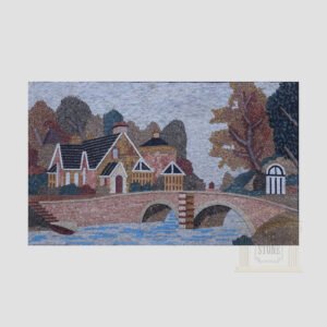 Over The River House Marble Stone Mosaic Art