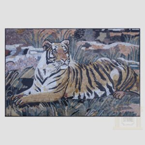The Tiger Marble Stone Mosaic Art