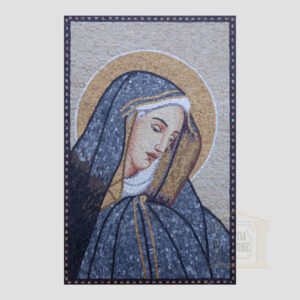 The Blessed Virgin Mary Marble Stone Mosaic Art