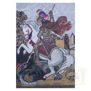 The holy knight Marble Stone Mosaic Art