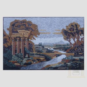 Bridge Over the River Marble Stone Mosaic Art