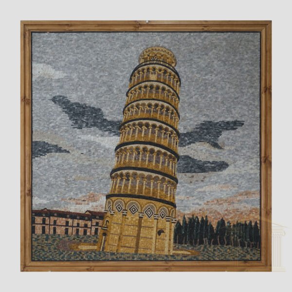 The Leaning Tower of Pisa Marble Stone Mosaic Art