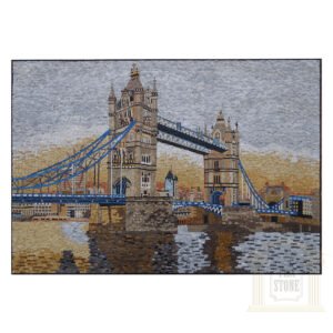 Sunset Over The Tower Bridge Marble Stone Mosaic Art