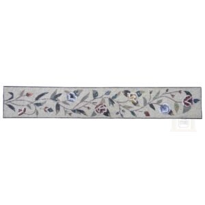 Decorative Floral Mosaic Border Marble Stone