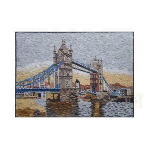 Sunset Over The Tower Bridge Marble Stone Mosaic Art