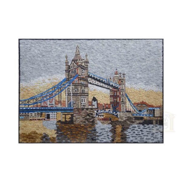Sunset Over The Tower Bridge Marble Stone Mosaic Art