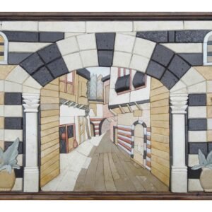 Through The Gate of Damascus old town 3D Mosaic Art