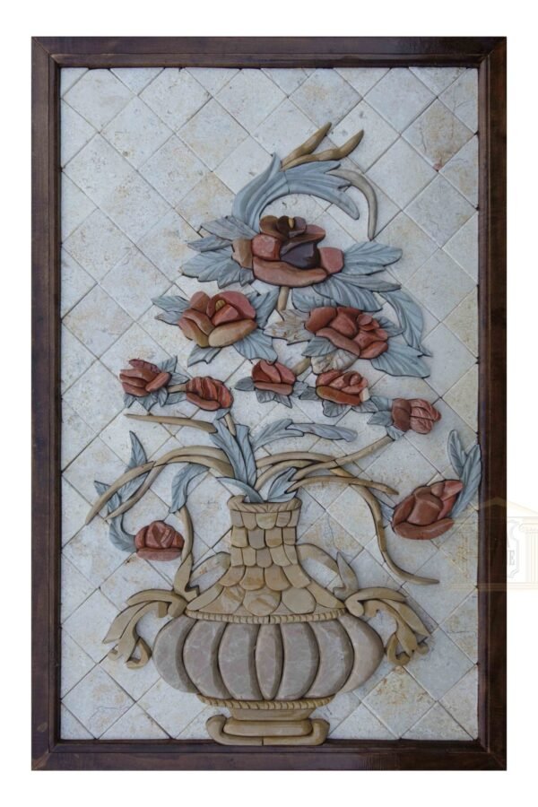 Briar rose in royal vase 3D Mosaic Art