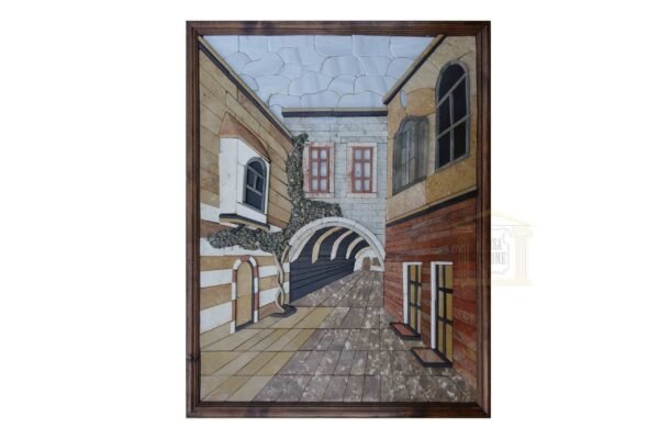 Through The Alley of Damascus old town 3D Mosaic Art