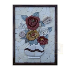 Single Stripe Flower Vase 3D Mosaic Art