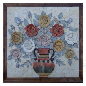 Firey Flower Vase 3D Mosaic Art