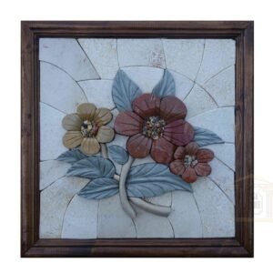 The Three Roses (Left) 3D Mosaic Art