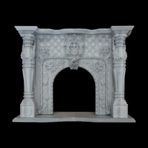 Grey Marble Fireplace