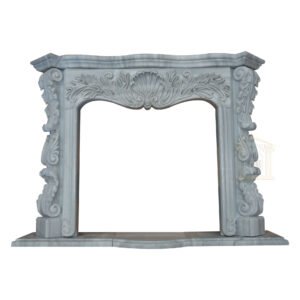 Matt Grey Marble Fireplace