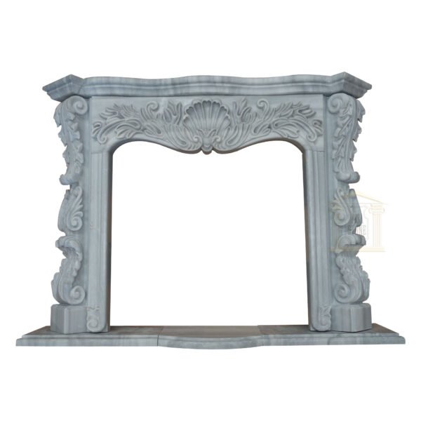 Matt Grey Marble Fireplace