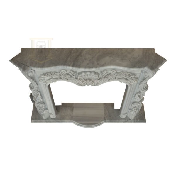 Matt Grey Marble Fireplace