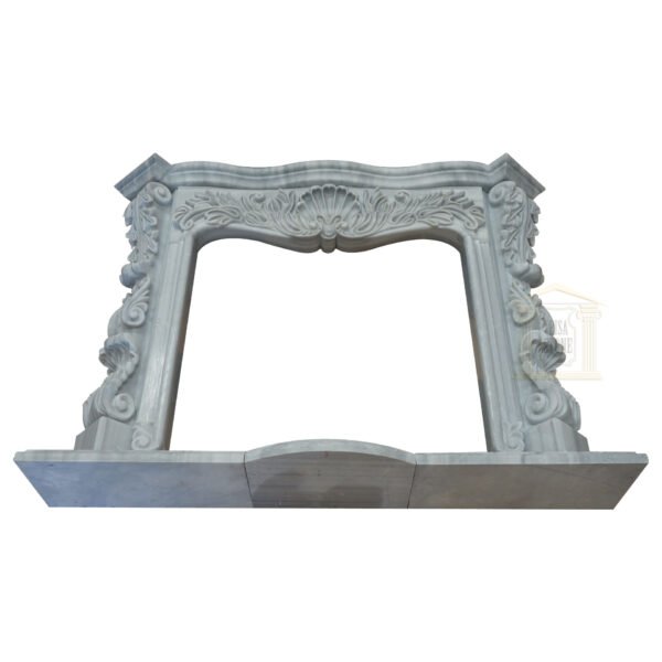 Matt Grey Marble Fireplace
