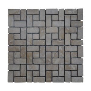 Crema Marfil Brushed Antique Limestone Mosaic Tiles
