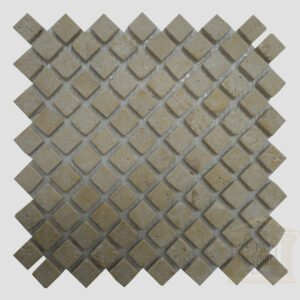 Brushed Antique finish light yellow limestone Mosaic wall tiles