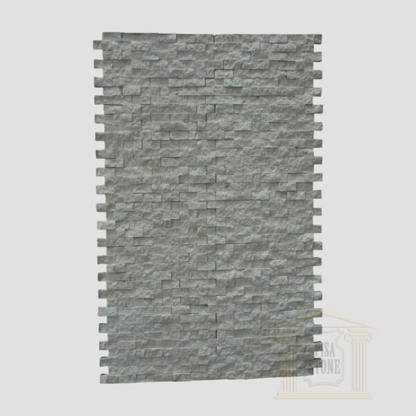White Split Face limestone Mosaic wall tiles